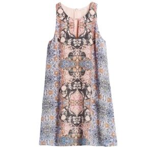 Lavender Brown Sonna Keyhole Detail Silk Mini Dress Size Small